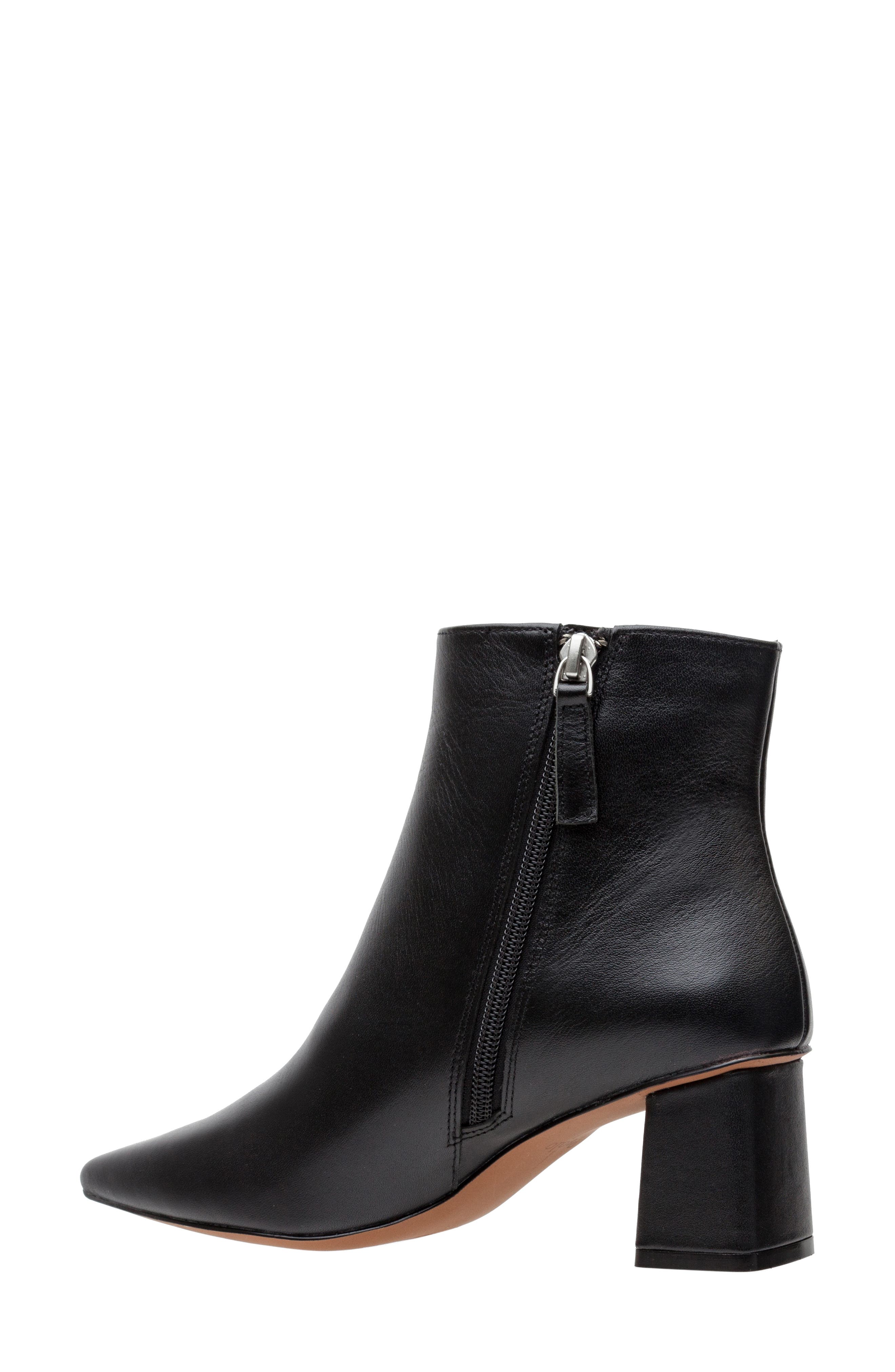 Linea Paolo Wynda Pointed Toe Bootie, Alternate, color, Blk Leathe