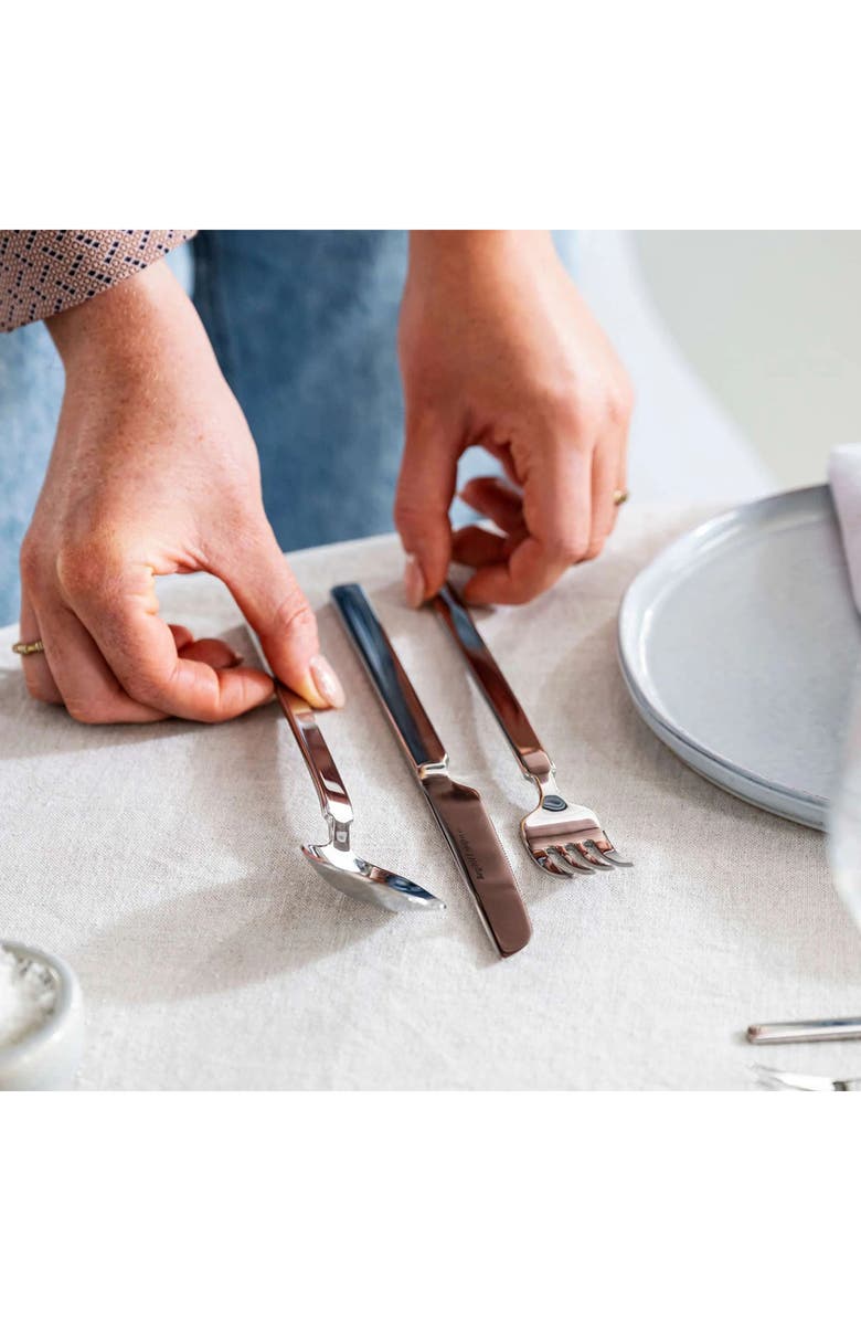 BergHOFF Elegant Stainless Steel 75-Piece Flatware Set, Alternate, color, Silver