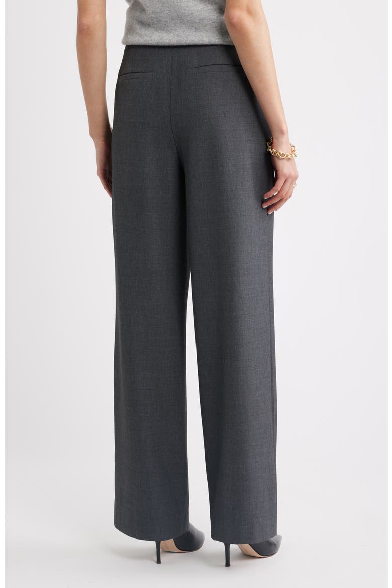 Drawstring Wide Leg Pants, Alternate, color, GREY CHARCOAL HEATHER