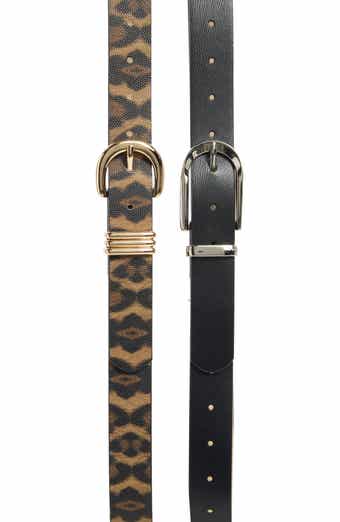 Steve Madden Set of 2 Faux Leather Belts