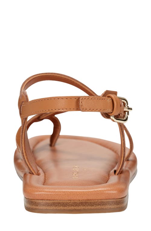 Marc Fisher Ltd Strappy Leather Flat Toe-ring Sandals In Medium Natural