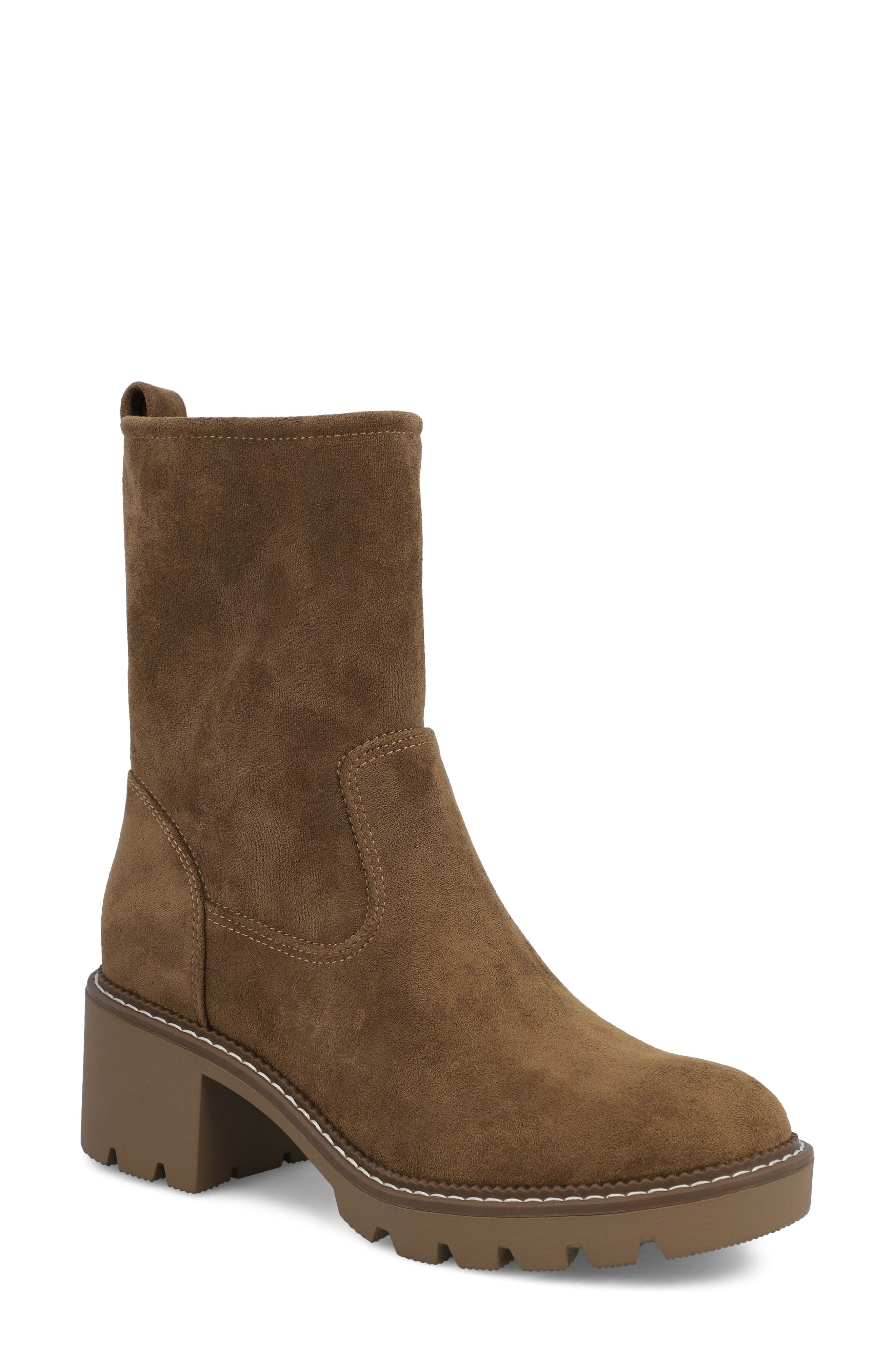 MIA Pallmer Block Heel Bootie, Main, color, Cognac