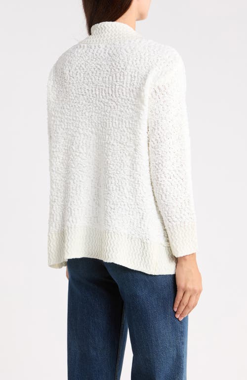 Patrizia Luca Drape Front Cardigan In White