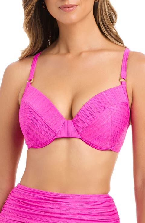 Metallic Underwire Bikini Top