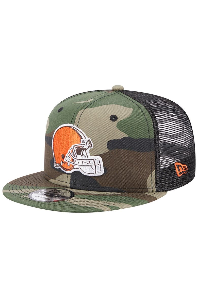 Men's New Era Camo Cleveland Browns Classic Trucker 9FIFTY Snapback Hat, Main, color, Camo