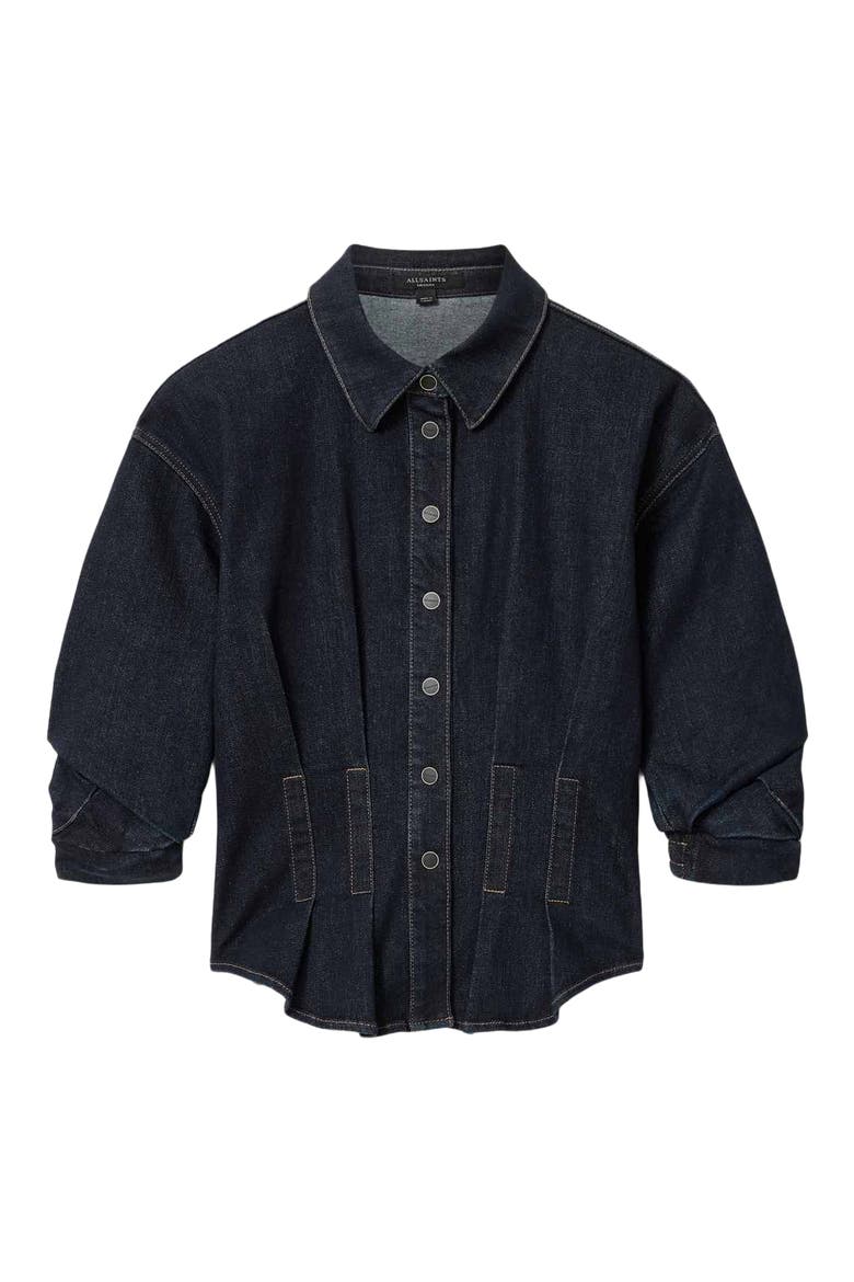 Nancy Denim Shirt, Alternate, color, RINSE WASH INDIGO
