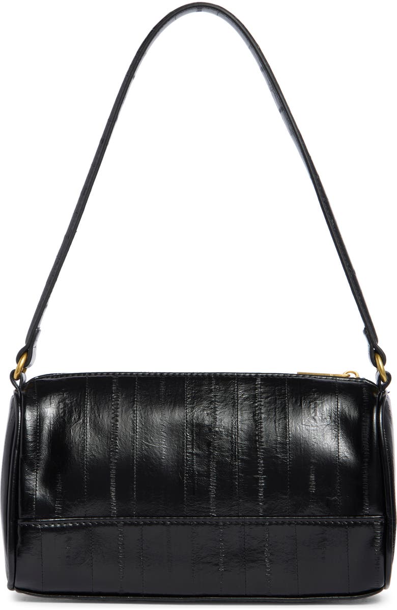 Tahari Barrel Shoulder Bag, Alternate, color, Black