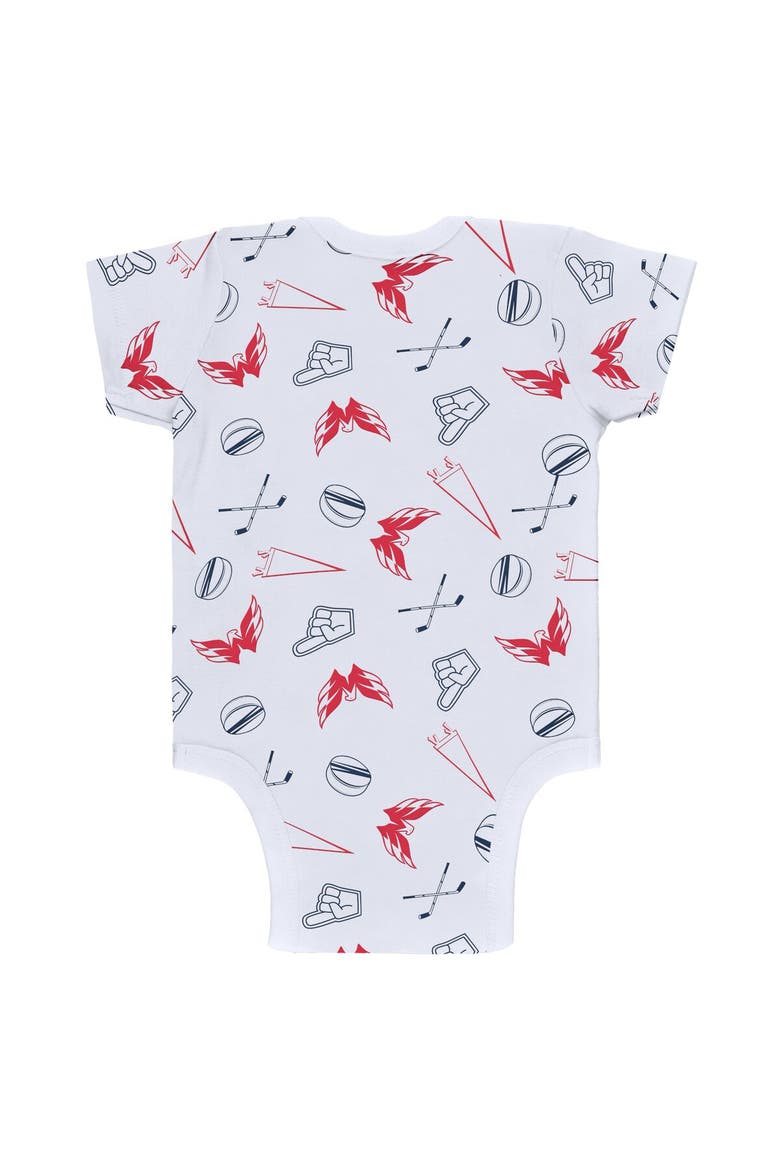 Newborn & Infant WEAR by Erin Andrews Gray/White/Red Washington Capitals Three-Piece Turn Me Around Bodysuit & Pants Set, Alternate, color, Gray