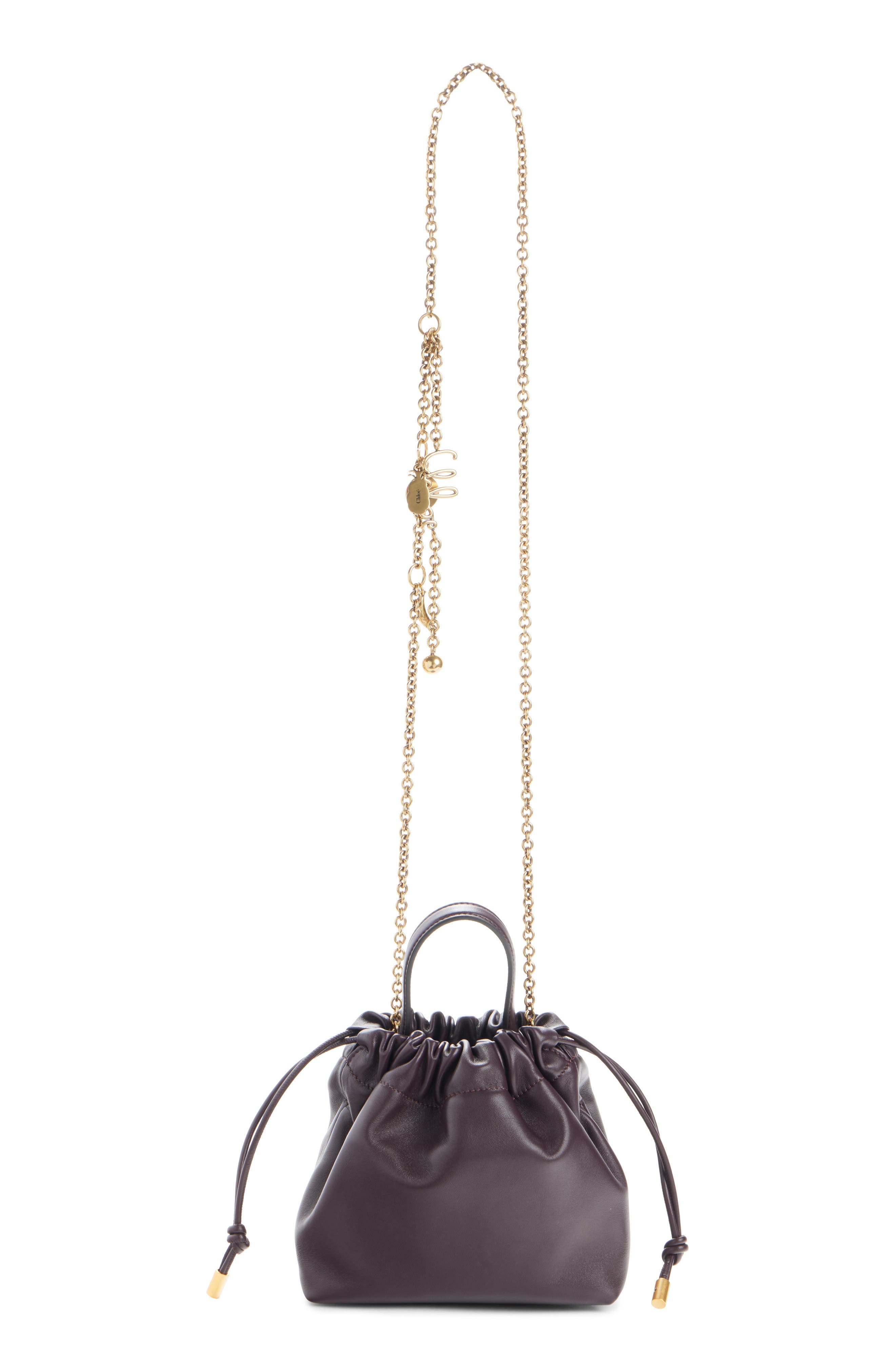 Mini Icons Leather Shoulder Bag, Alternate, color, PERFECT PLUM