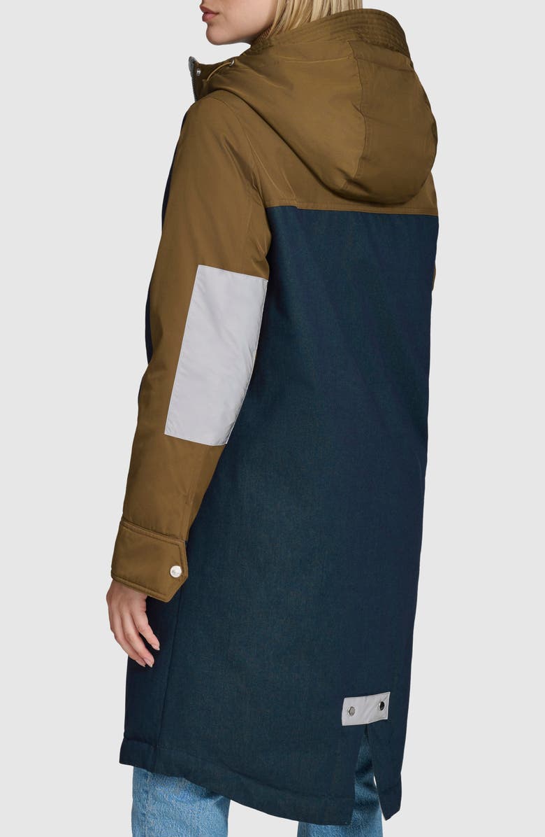 Andrew Marc Haylr Denim Hooded Parka, Alternate, color, 