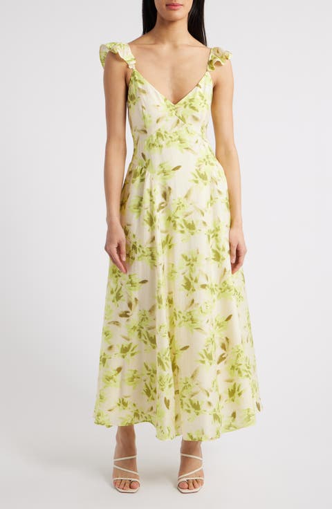 Flutter Sleeve Maxi Dress