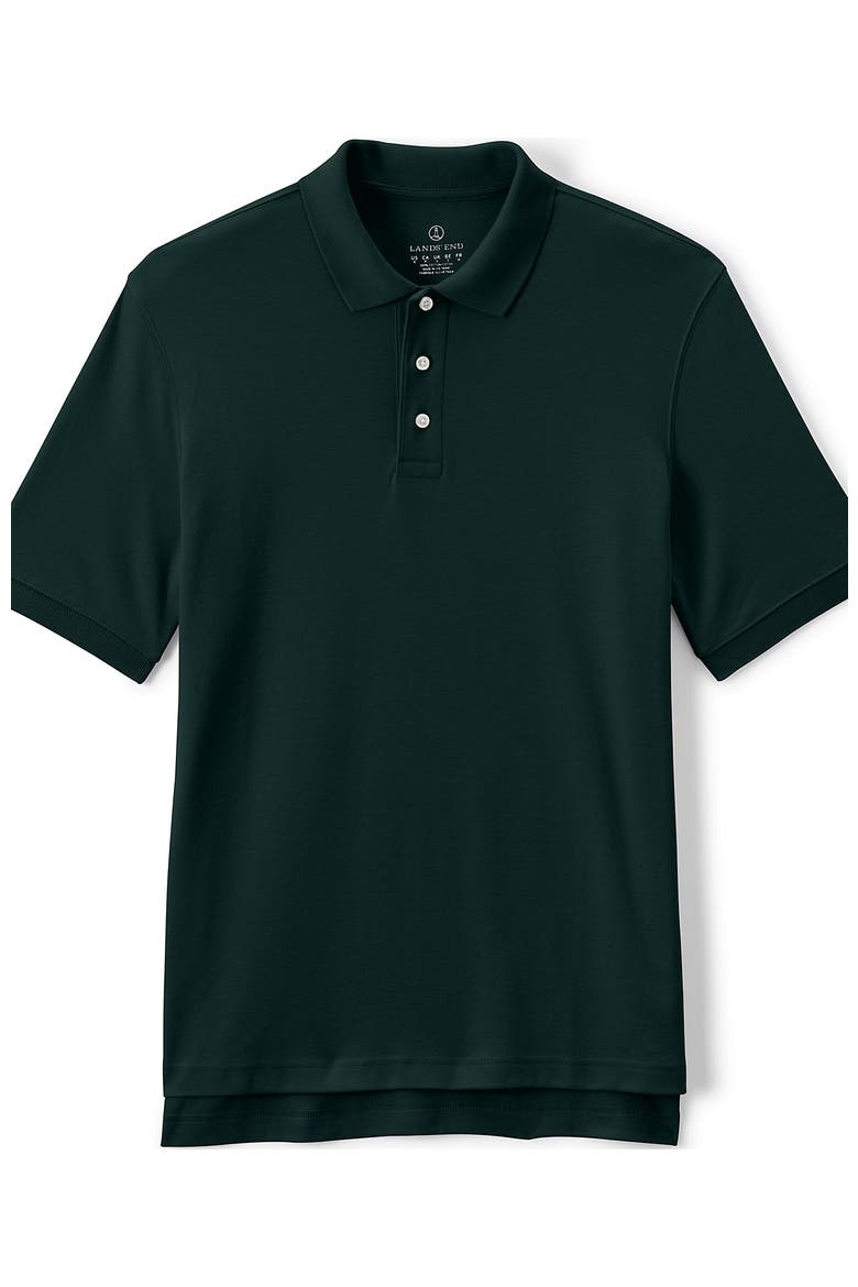 School Uniform  Long Sleeve Interlock Polo Shirt, Alternate, color, Evergreen