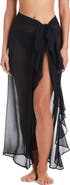 BLEU by Rod Beattie Ruffle Sheer Cover-Up Sarong