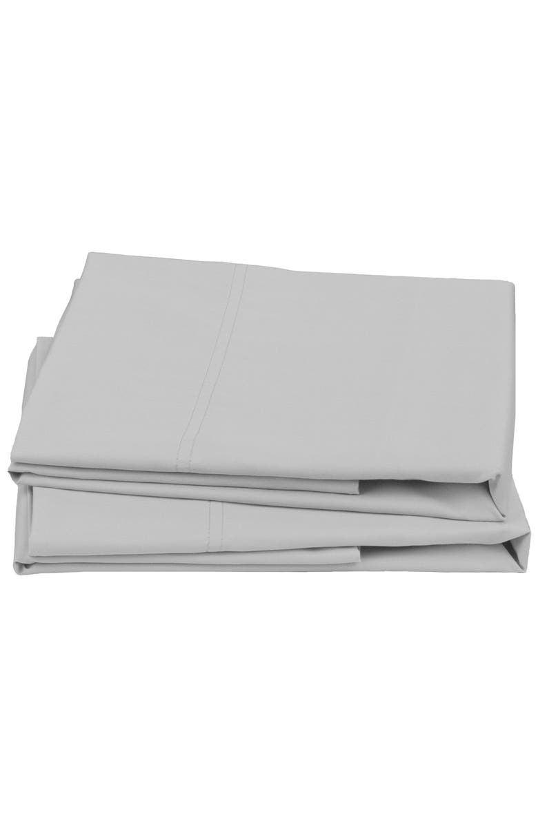 CALIFORNIA DESIGN DEN Set of 2 Pillowcases - Signature Comfort 100% Egyptian Cotton Sateen, Main, color, Light Grey