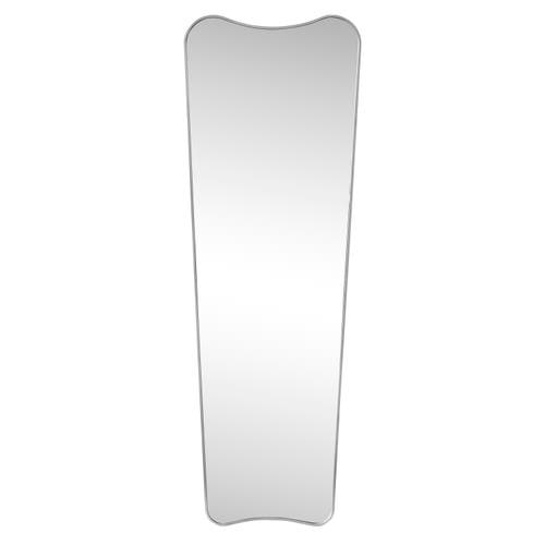Jonathan Y Alfie Rectangular Metal Framed Wall Mounted Full-length Mirror In Nickel