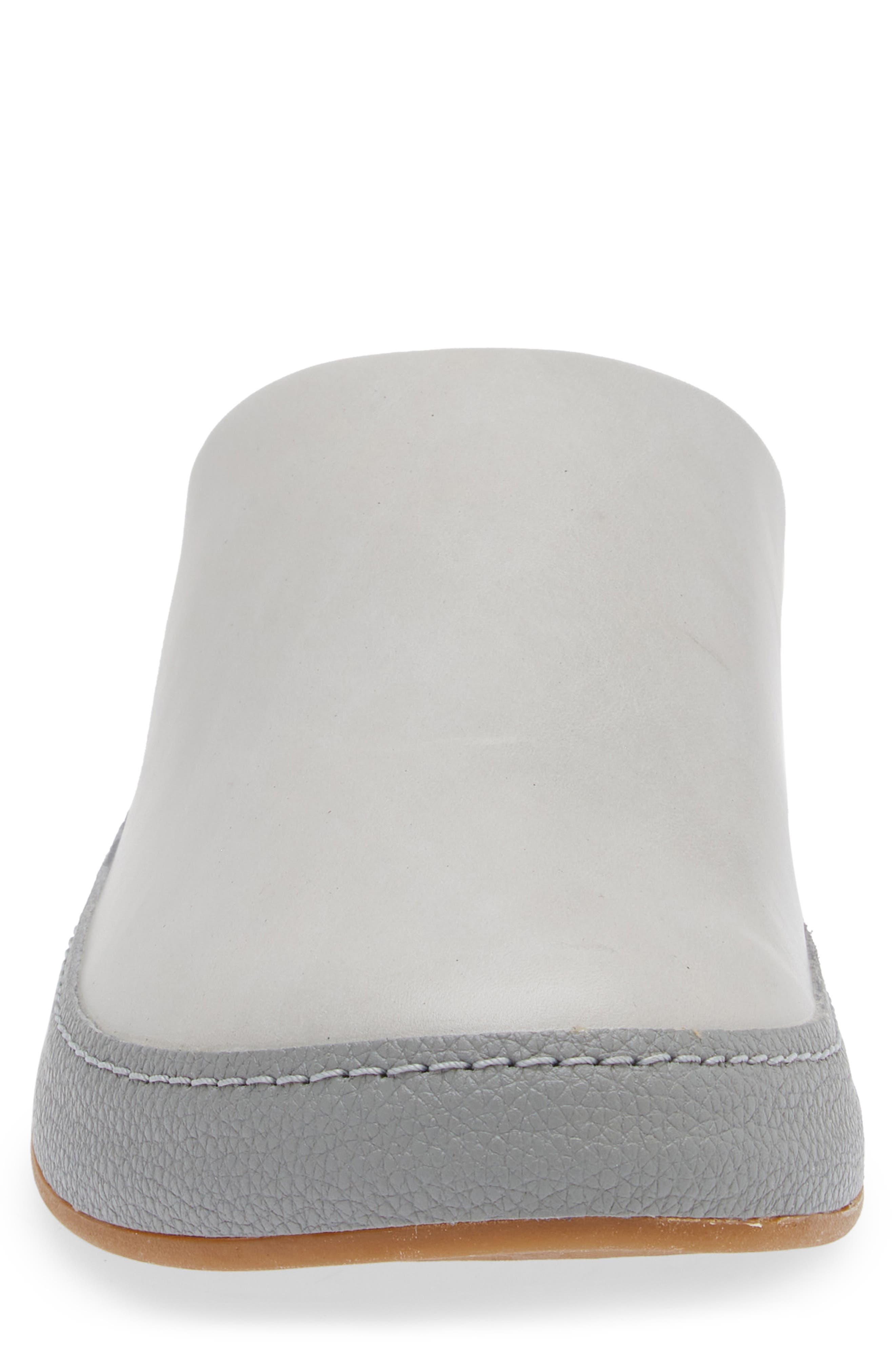 OluKai Hāmani Leather Mule, Alternate, color, Smoke / Storm Grey