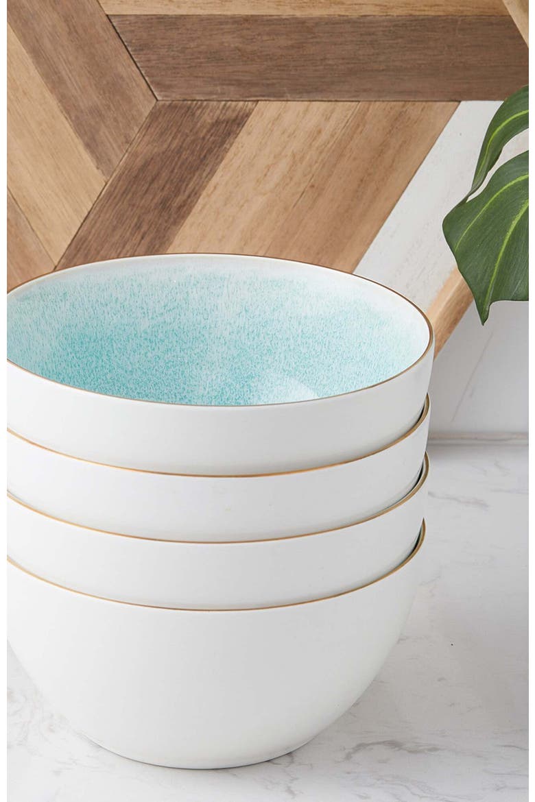 Josephine Porcelain 4-Piece Bowl Set, Alternate, color, Mint