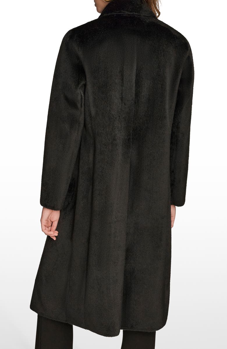 Donna Karan New York Faux Fur Coat, Alternate, color, Black