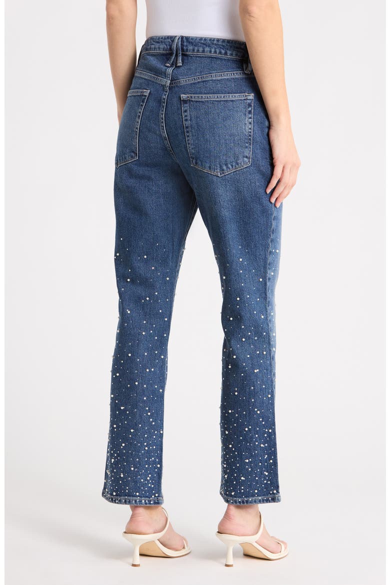 Good Icon Embellished Straight Leg Jeans, Alternate, color, INDIGO1186