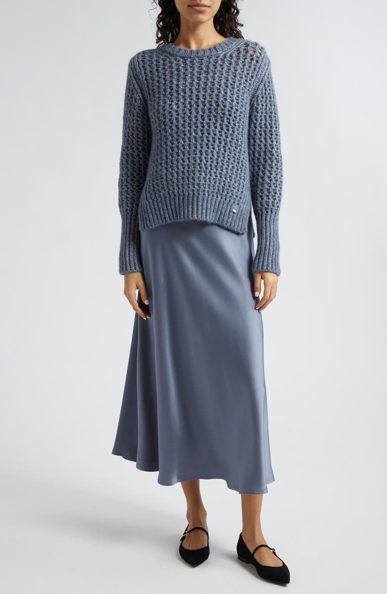 Herno Metallic Alpaca Blend Crewneck Sweater, Alternate, color, 