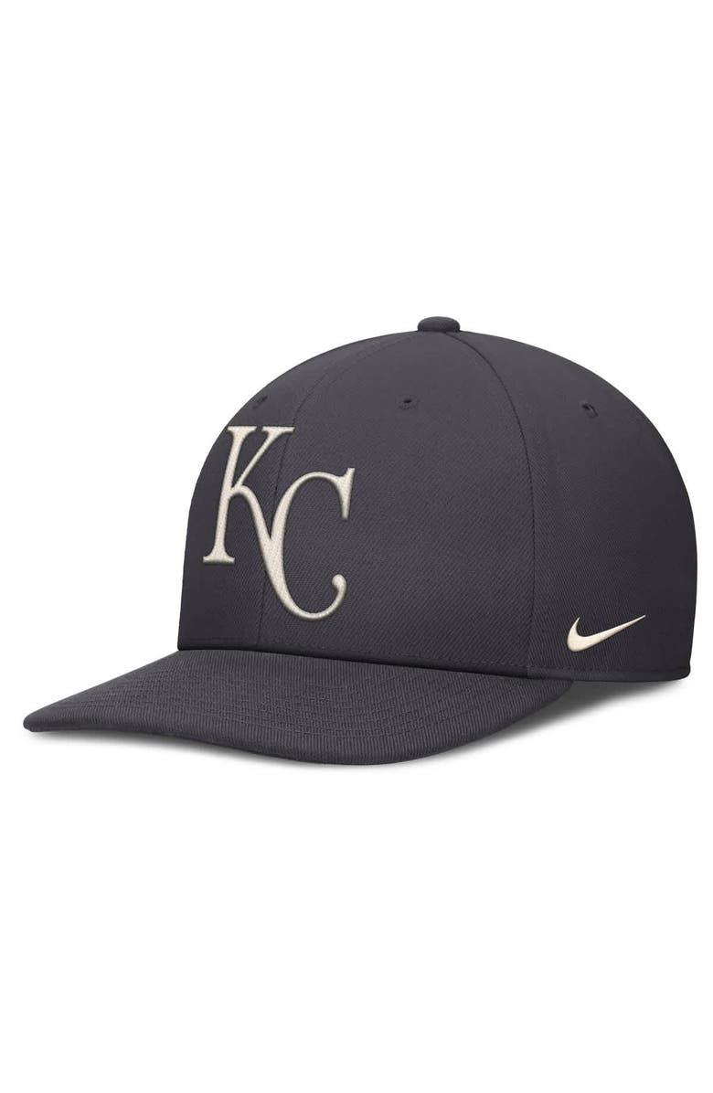 Nike Men's Nike Anthracite Kansas City Royals Statement Pro Snapback Hat, Alternate, color, 