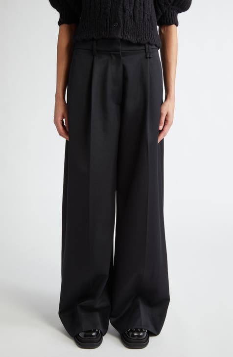 Simone Rocha Pleated Apron Overlay Trousers Pants 600055001blk main image 1