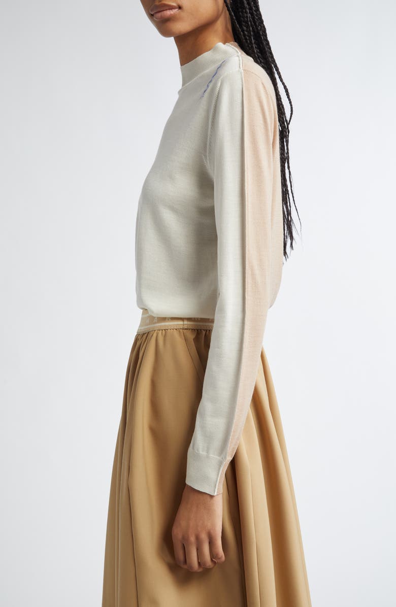 Marni Logo Embroidered Virgin Wool Sweater, Alternate, color, 