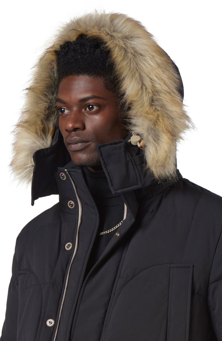 Andrew Marc Olmstead Hooded Down Puffer Jacket with Faux Fur Trim, Alternate, color, 
