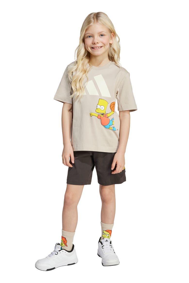 x The Simpsons Kids' Graphic T-Shirt & Shorts Set, Alternate, color, WONBEI