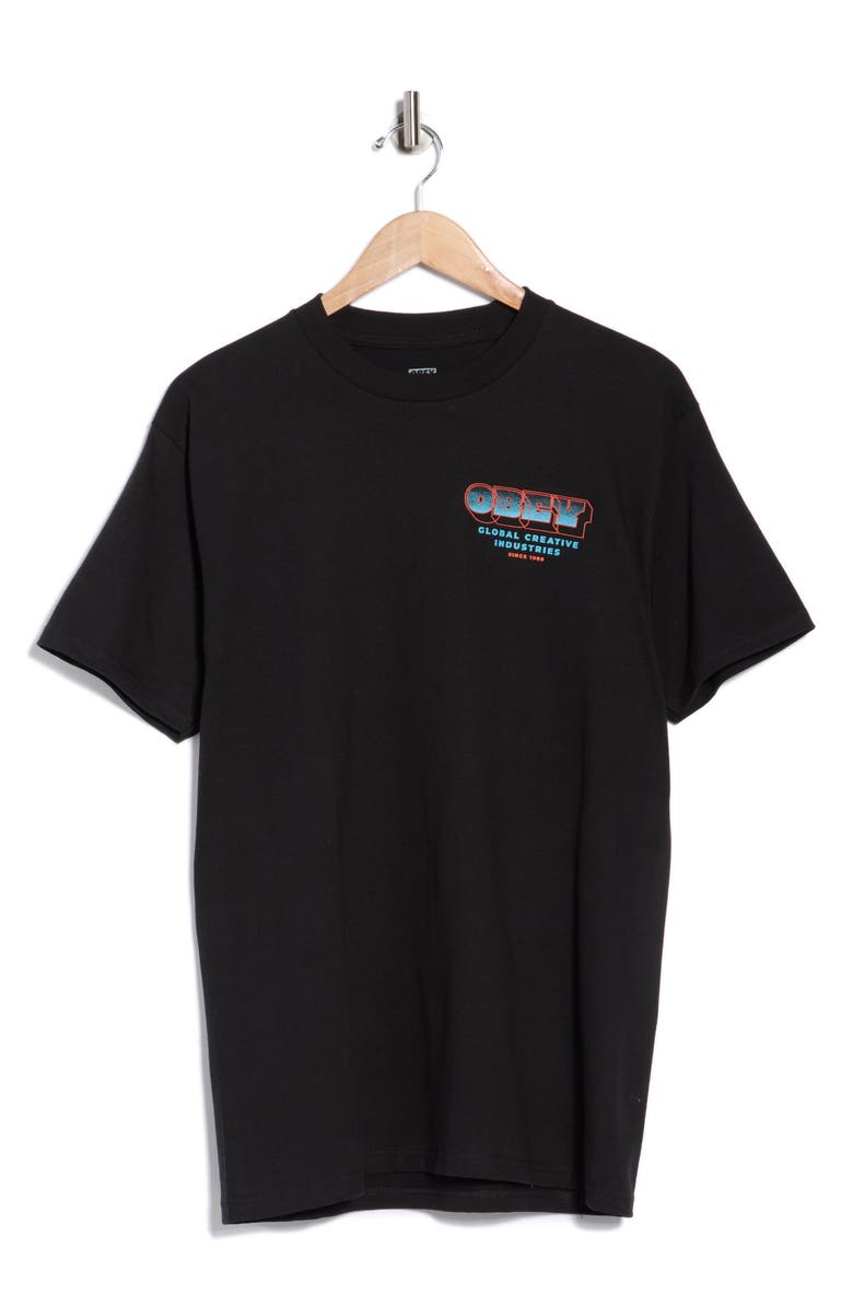 Obey Measure Twice Graphic T-Shirt, Alternate, color, Black