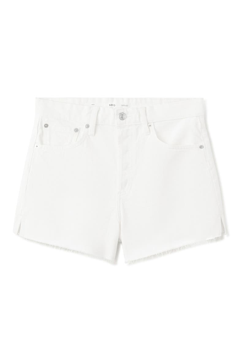 Cutoff Denim Shorts, Main, color, WHITE