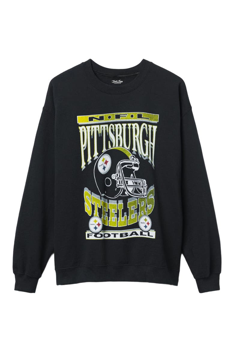 Pittsburgh Steelers Cotton Blend Crewneck Sweatshirt, Main, color, BLACK