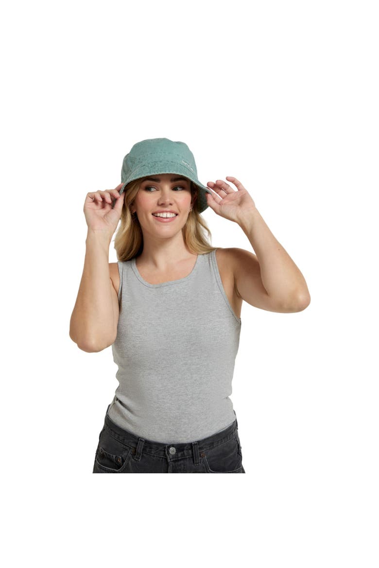 Indie Logo Natural Bucket Hat, Alternate, color, Pale Green