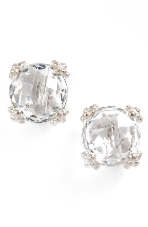 Cluster Topaz Stud Earrings