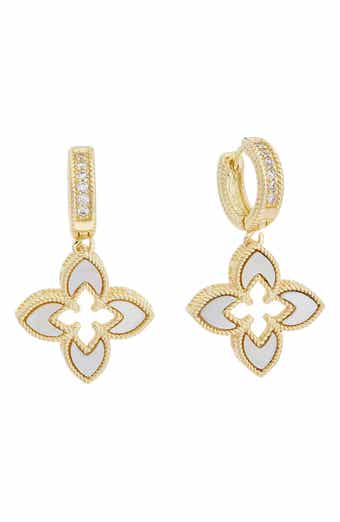 Juvell Cubic Zirconia Drop Huggie Hoop Earrings