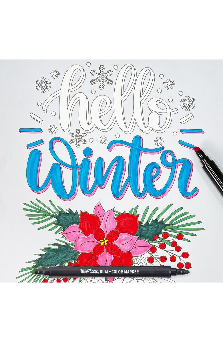 Brea Reese Marker Coloring Kit, Cardinal, 5 Dual Sided Markers, Adult Craft, Alternate, color, Multicolored