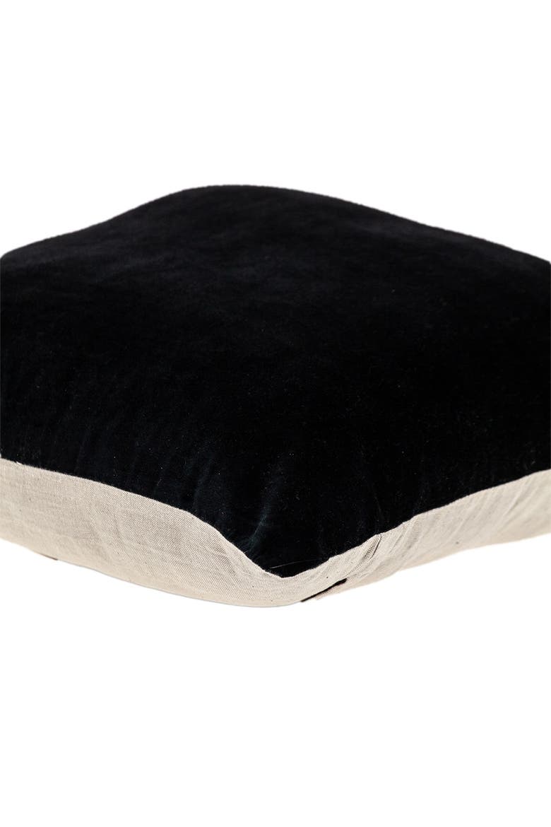 Apollo Transitional Black Throw Pillow, Alternate, color, BLACK