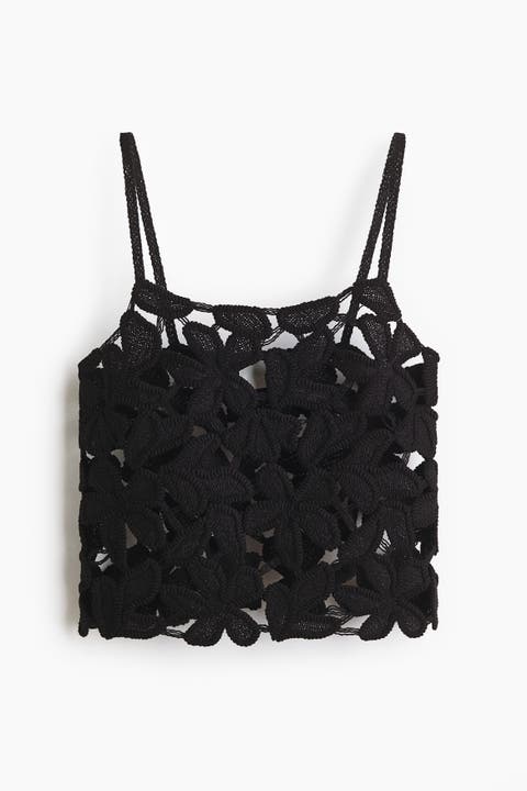Crochet-look Strappy Top