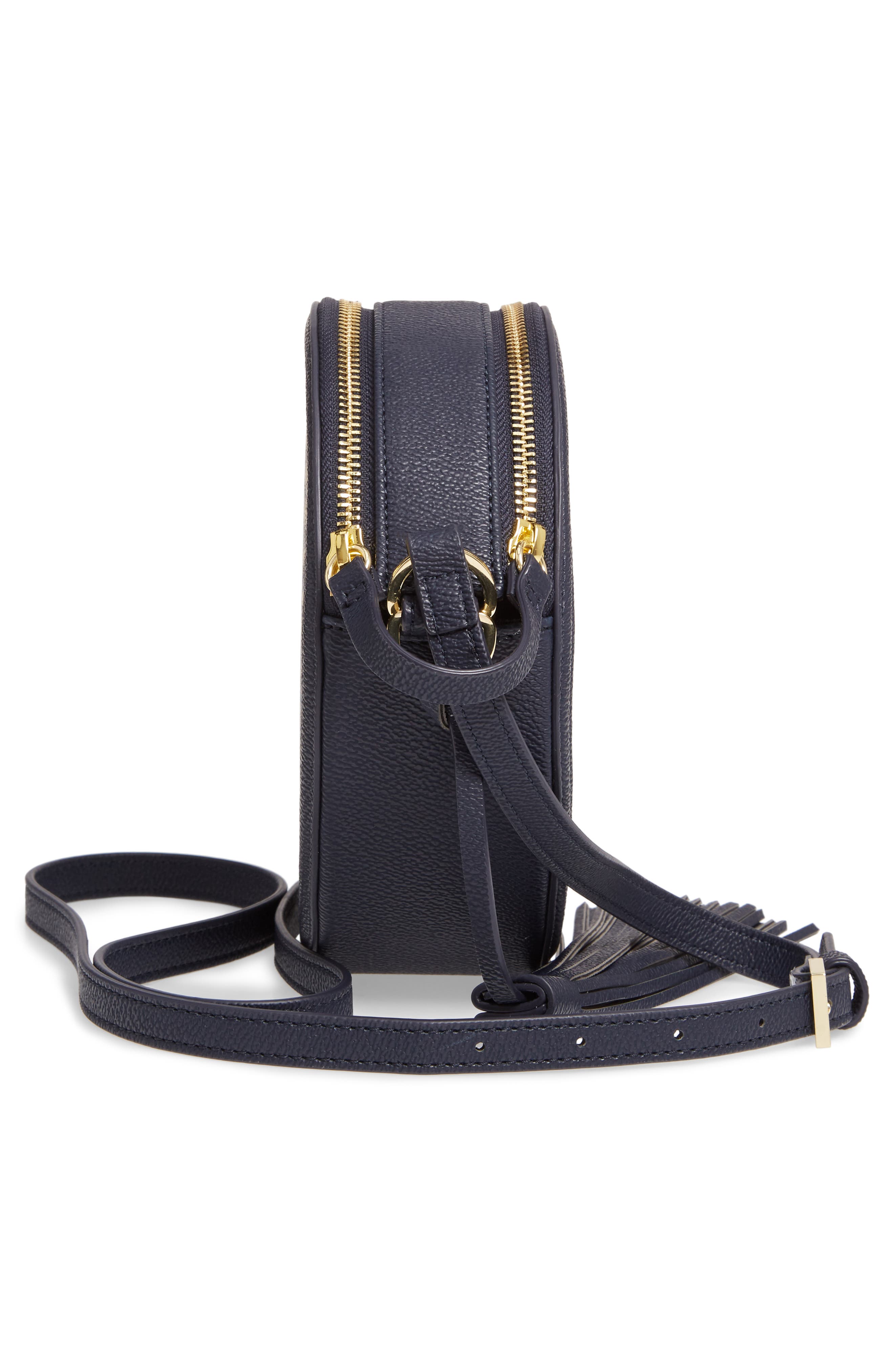 Ted Baker London Betrice Masquerade Faux Leather Crossbody Bag, Alternate, color, Navy
