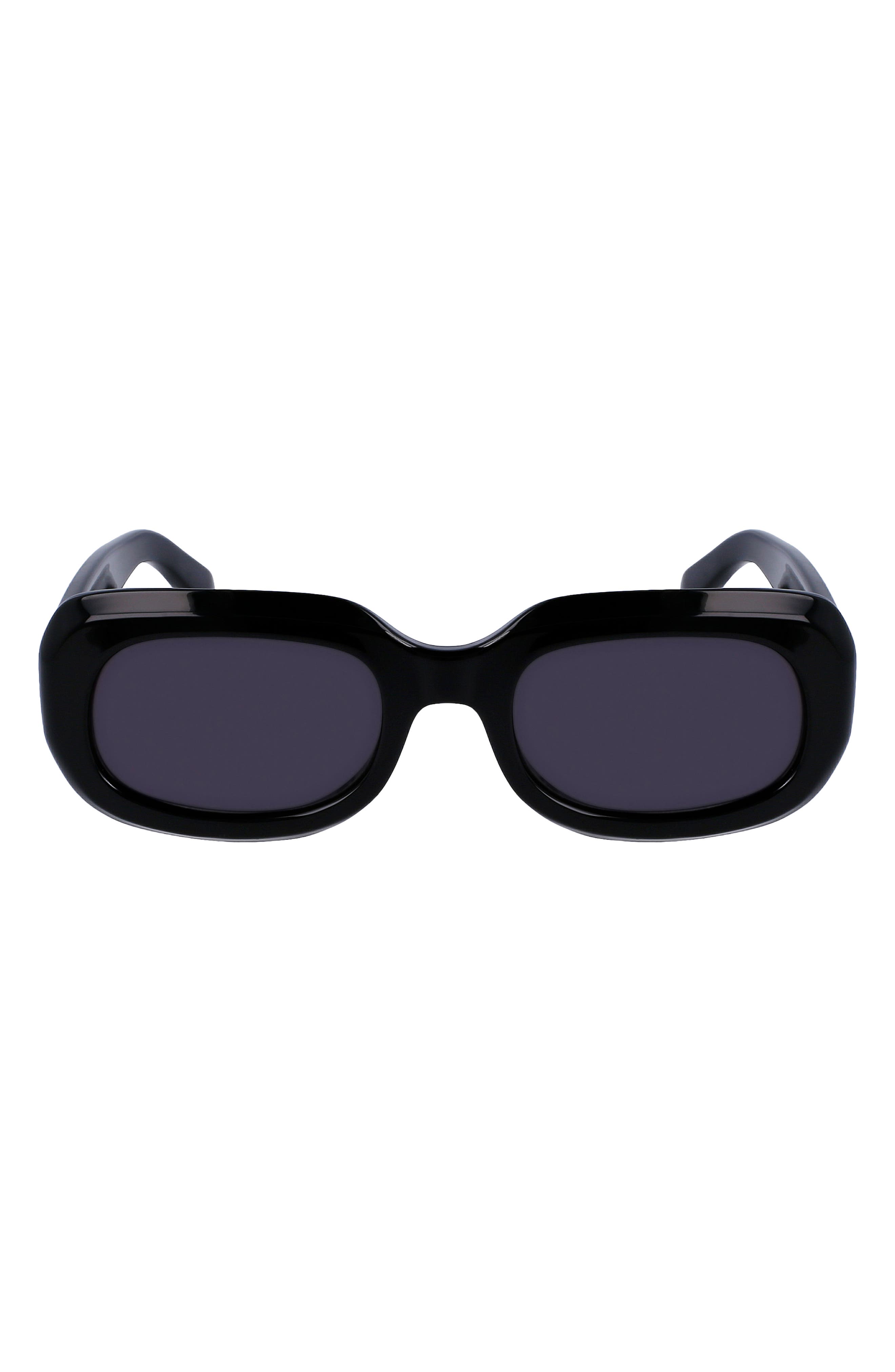 Longchamp Medallion 52mm Rectangular Sunglasses