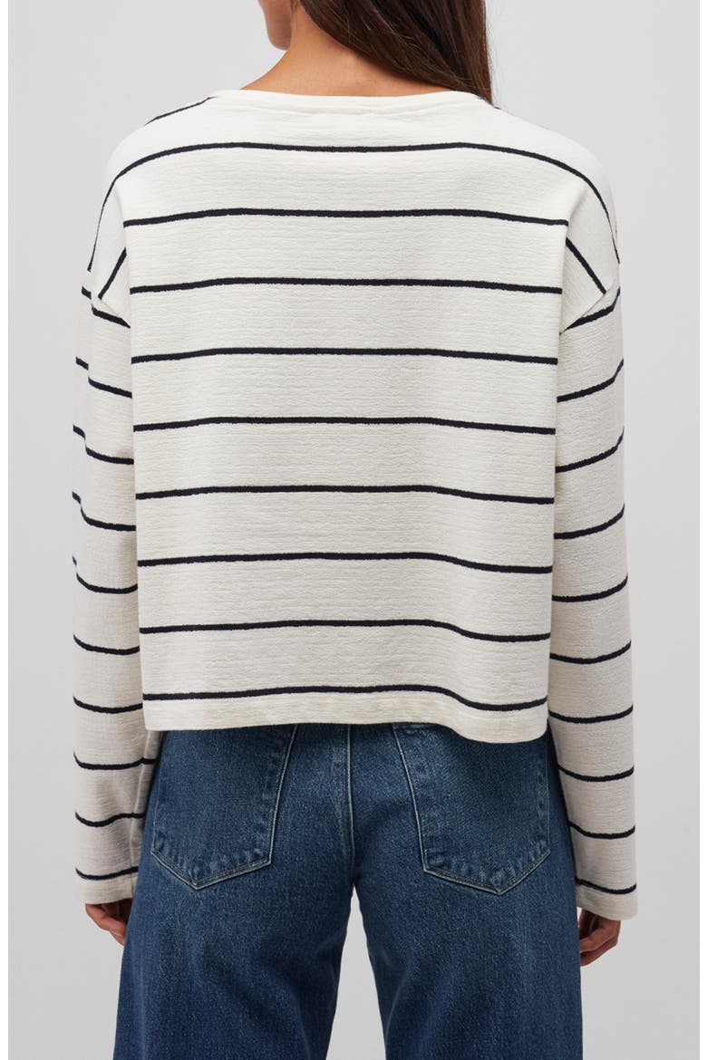 Stripe Cotton Sweater, Alternate, color, DRESS BLUE STRIPE