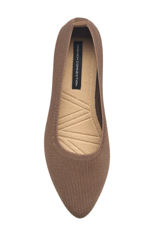 French Connection Caputo Pointed Toe Flat In Cafe