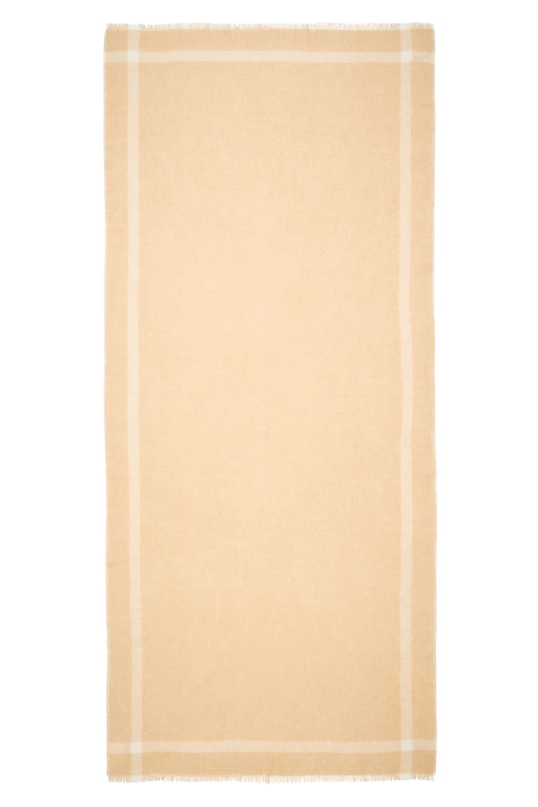 Fringe Cashmere Scarf, Alternate, color, SAND