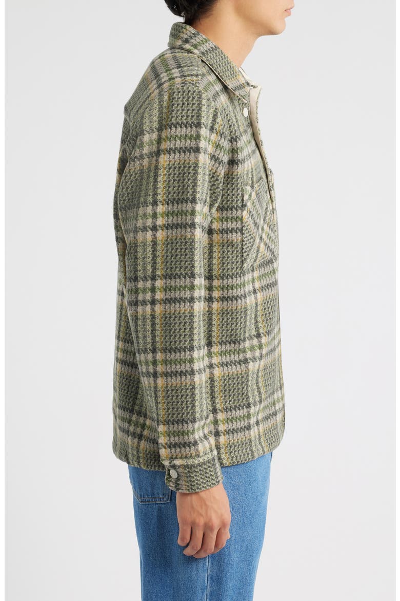 Whiting Plaid Wool Blend Button-Up Shirt Jacket, Alternate, color, GREEN