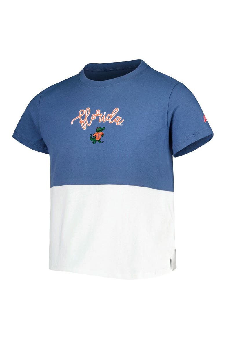 Girls Youth League Collegiate Wear Navy/White Florida Gators Colorblocked T-Shirt, Alternate, color, Navy