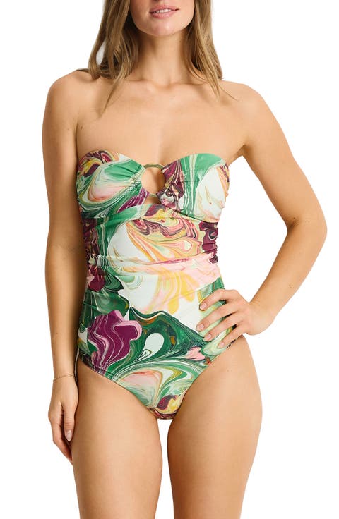 O-Ring Bandeau One-Piece Swimsuit