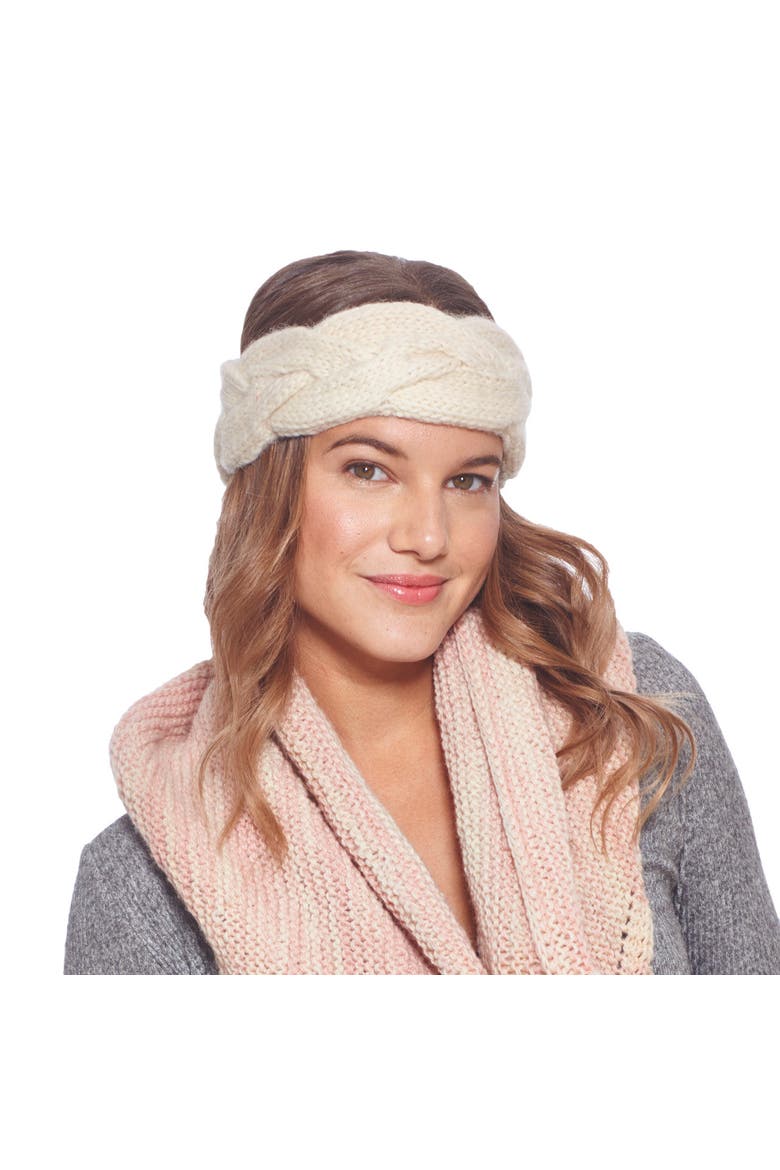 Braided Headband, Alternate, color, Pink Quartz