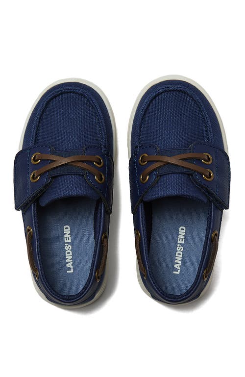 Lands' End Toddlers Canvas Easy On Boat Shoes In Blue
