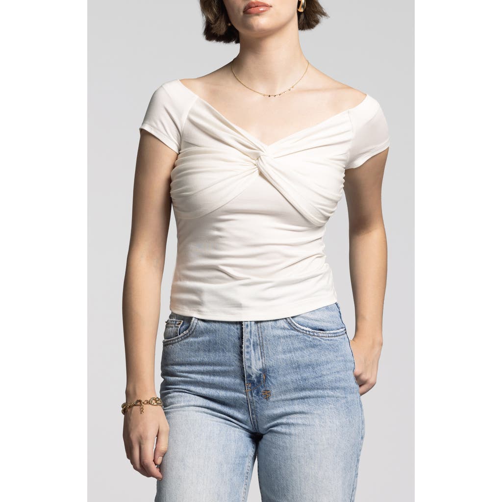 WEEKEND LOS ANGELES Adelina Twist Front Top in Blanc  product