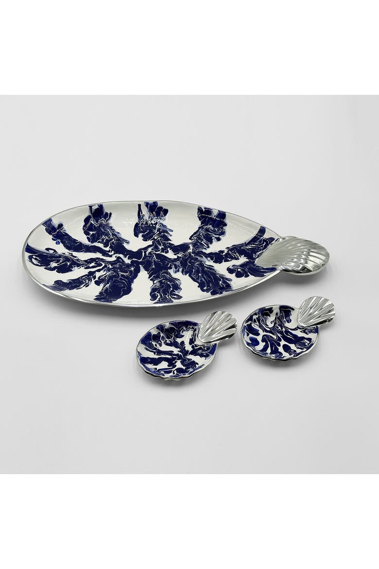 LA MAR Oval Serving Dish, Main, color, Blue
